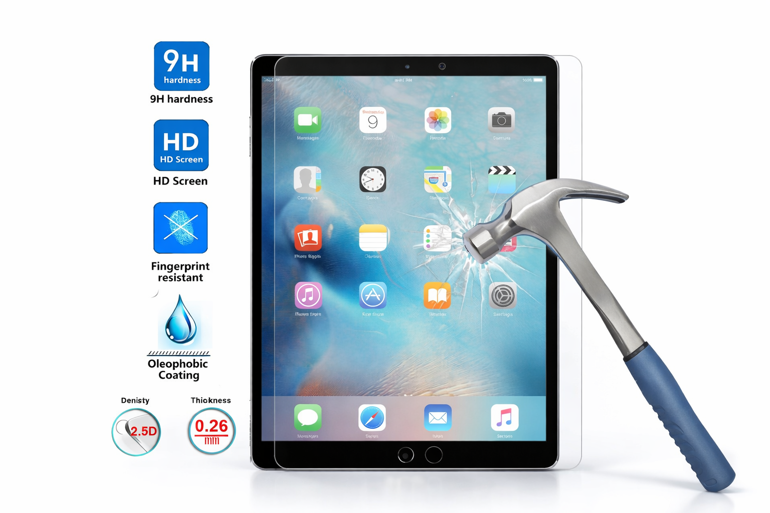 iPad 2/3/4 9H Tempered Glass
